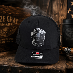 Haze Gray Cigars Engraved Patch Trucker Hat